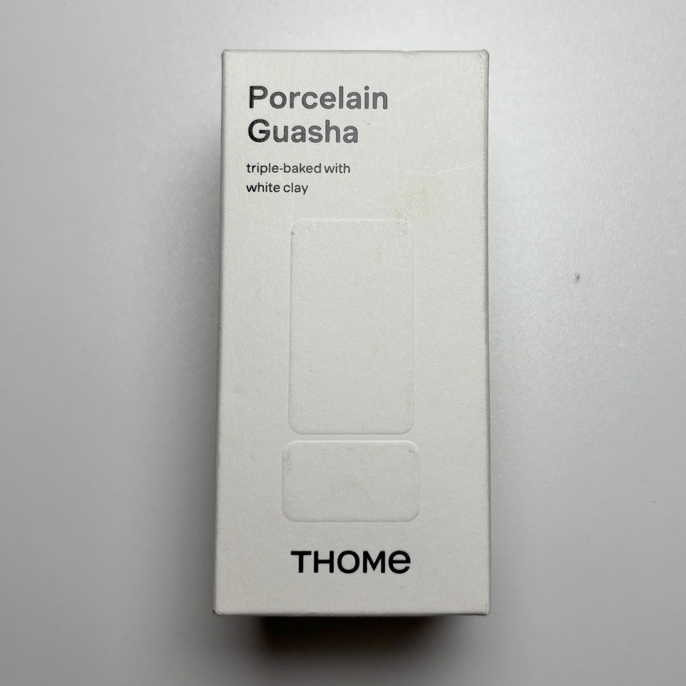 THOME Unisex Porcelain Guasha OS White Clay Triple-Baked Facial Tool